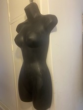 Half Female Women Mannequin Chest Hanging Or Standing Black Bust Torso All Round