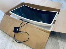 Samsung White Curved Monitor 32-inch Screen TV damaged PLEASE READ