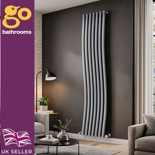 Tall Grey  Wave Panel Radiator
