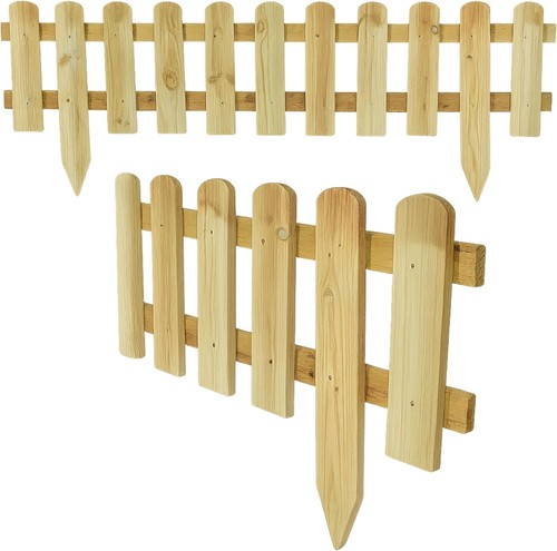 4pc wooden picket fence - wooden,