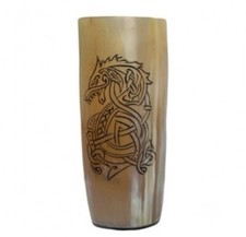 Fenrir Horn Beer Mead Drinking Mug Cup Norse Viking Reenactment Costume