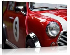Red classic mini cooper - red,