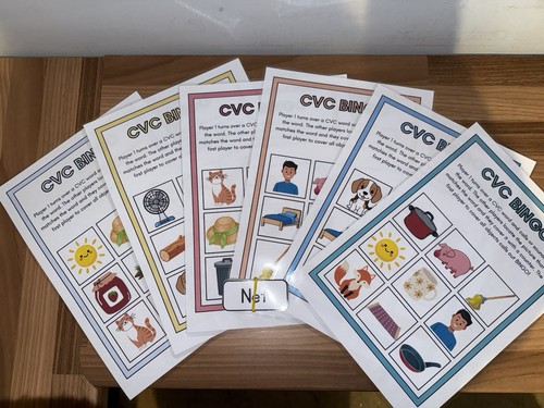 Cvc word bingo - word,