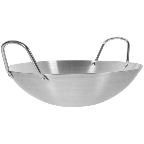 Stainless steel wok round - stainless,