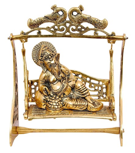 Metal ganesh jhula idol - ganesh,