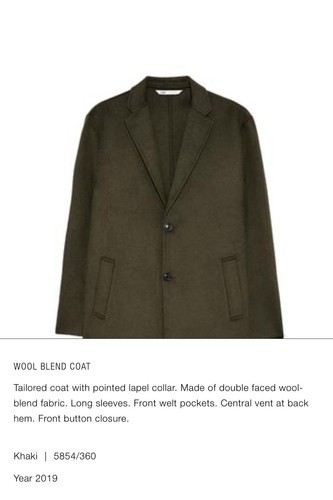 Zara mens wool - blend,