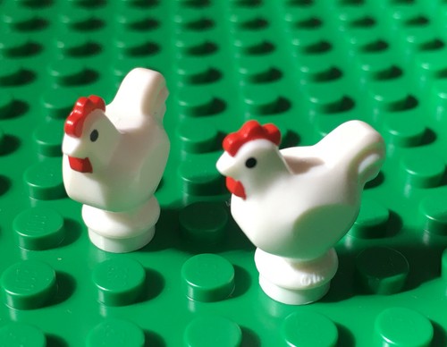 Lego new chickens white - chickens,