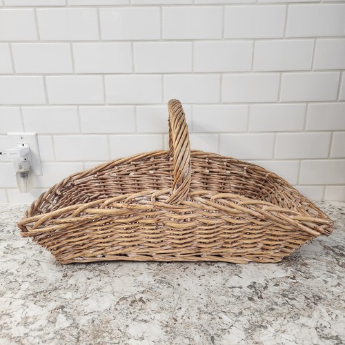 Vintage large wicker gathering - wicker,