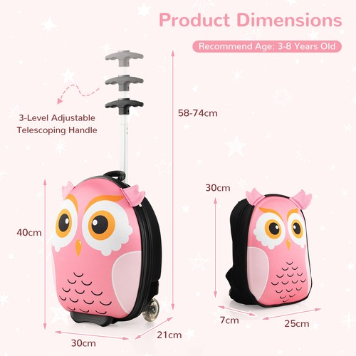 Piece kids luggage set with - luggage,