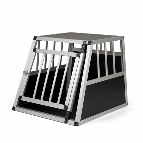Aluminum dog travel - crate, with
