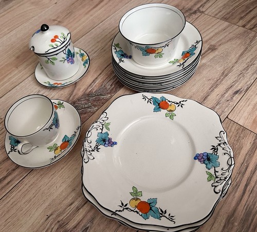 Art deco tea set 13pc - tea, thomas