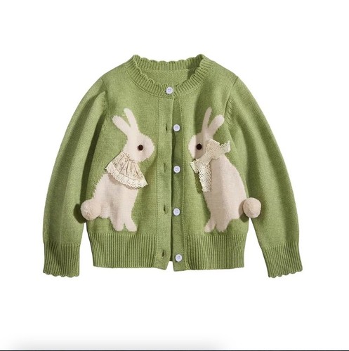 Girls knitted bunny jacquard - girls',