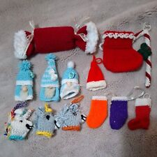 Novelty Christmas Hand Knitted  Gonks socks, Cracker, donkey, unicorn candy cane