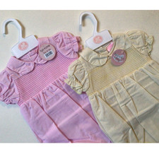 Baby girls smocked romper