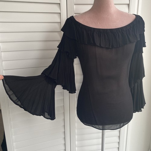 Ghost black sheer chiffon - ghost,