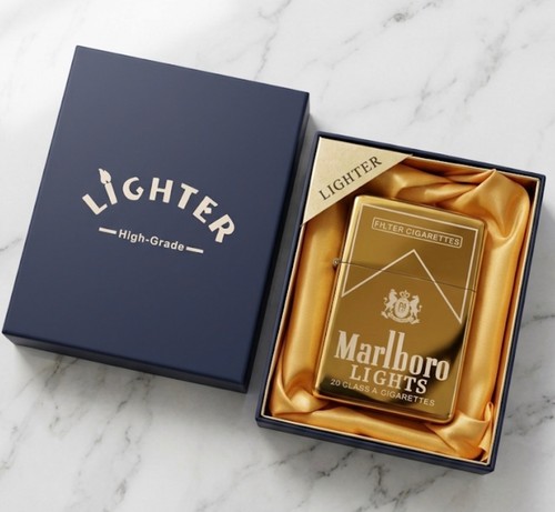 Gold marlboro metal - marlboro, lighter