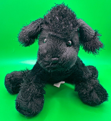 Black poodle dog - dog, toy