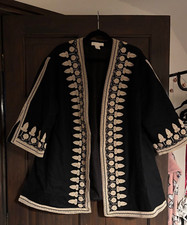 Stunning H&M ladies black embroidered jacket size 44 in excellent condition