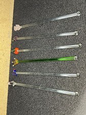 7 glass cocktail sticks with