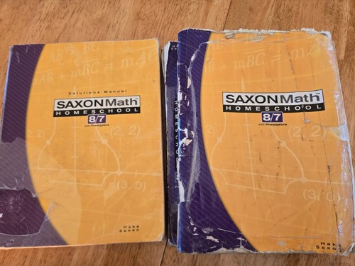 Saxon textbook and - saxon, 8/7