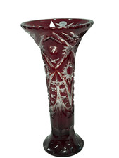 Red Russian Glass Vase (14)