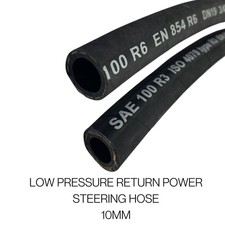 Low pressure return power steering pipe oil hose 10 mm or 3/8 rubber