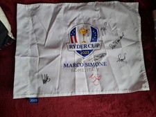 Ryder Cup Flag Hand Signed By Winners From Europe Team
