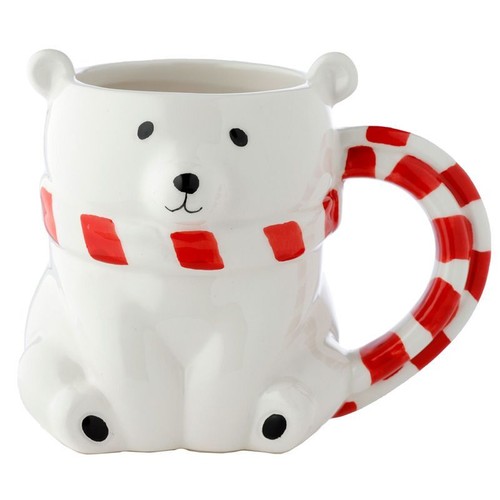 Polar bear shaped christmas - bear,