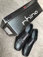 boys Rhino black leather
