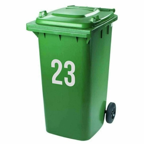 Wheelie bin number stickers - number,