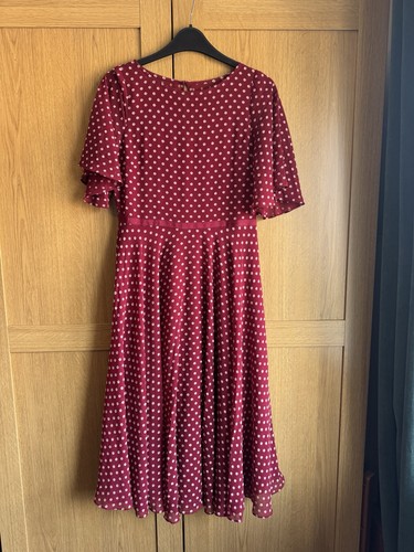 Hobbs dress size burgundy - 8,