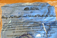 Blue Oilcloth Umbrella