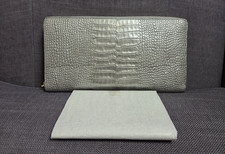 Smythson Silver Leather Zipped