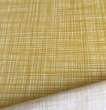 USED 100cm Square Orla Kiely Cross Hatch Scribble Mustard Fabric Lightweight
