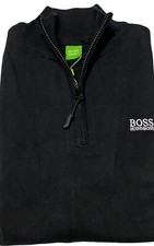 HUGO BOSS BRAND NEW CLASSIC LONG SLEEVE QUARTER ZIP JUMPER FOR MEN