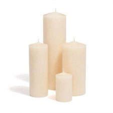 Ivory church pillar candles - church,