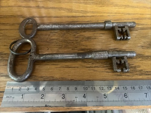 Pair large antique iron - antique,