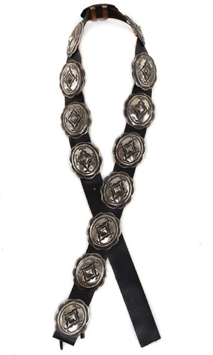 Navajo silver and leather - navajo,