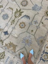 Handmade oushak rug muted - oushak,
