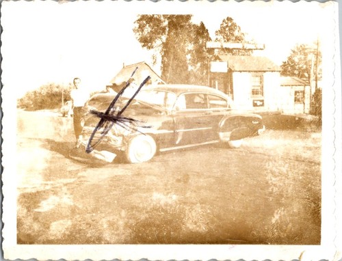 1950s car accident sepia - 1950s,