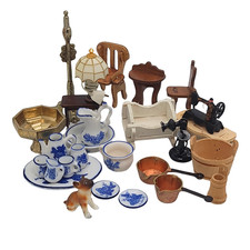 Retro dollhouse miniature - dollhouse,