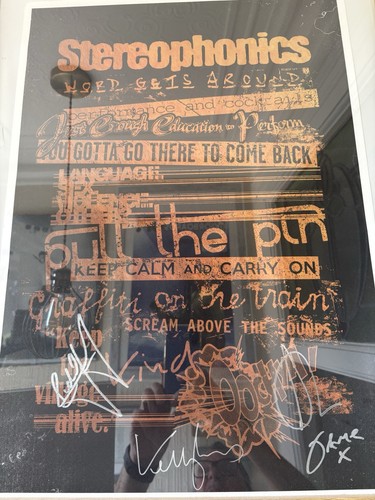 Stereophonics signed poster - signed,