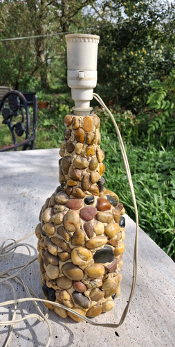 Vintage polished stone table - vintage,