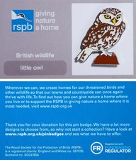 RSPB Pin Badge GNaH Little Owl