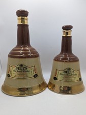 Pair of Vintage Wade Bell Scotch Whisky Ceramic Decanters A119 P739