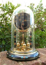 Large & Impressive 12" Tall Vintage KUNDO Quartz Domed Anniversary Clock - Works