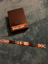 BEN SHERMAN ID BRACELET STAINLESS STEEL- CARBON CONTRAST - Pre-Owned (not worn)