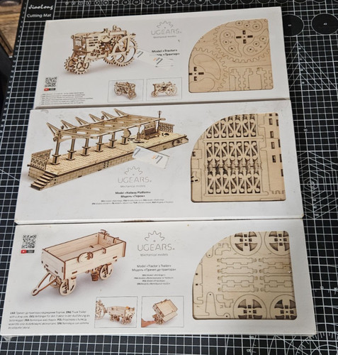 Ugears wooden puzzle bundle - wooden,
