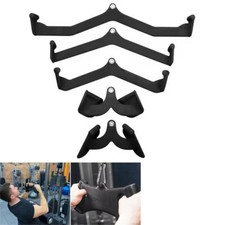 Gym Fitness LAT Pulldown Attachment Set T-bar V-bar Pulley Cable Attachments
