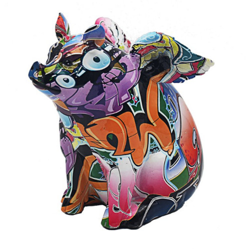 Sitting flying pig graffiti - flying,
